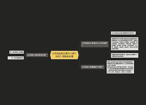 公司发放的口罩计入哪个科目？附账务处理