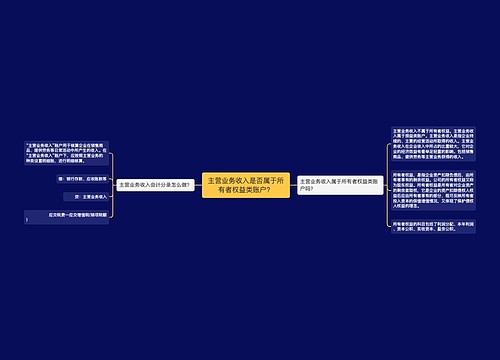 主营业务收入是否属于所有者权益类账户？