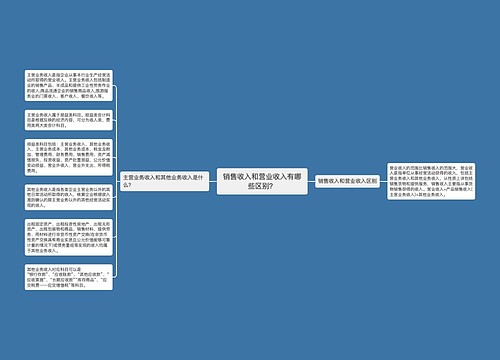 销售收入和营业收入有哪些区别？