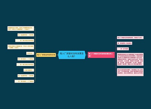 租入厂房暂时没有发票怎么入账？