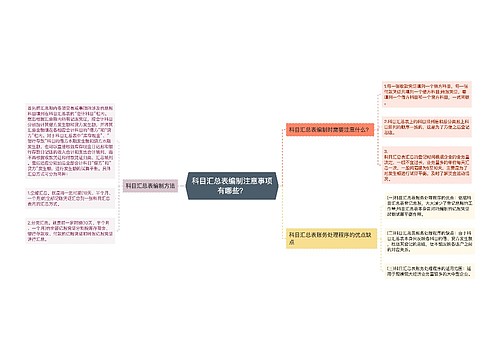科目汇总表编制注意事项有哪些？