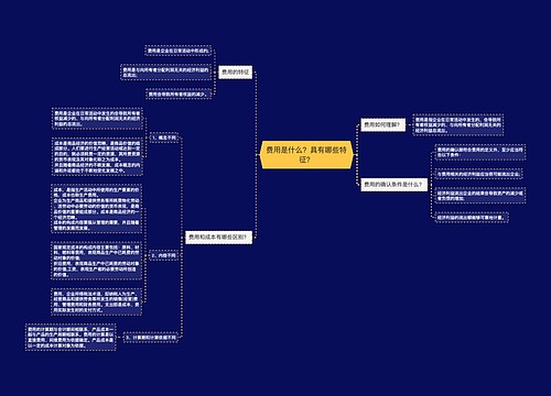 费用是什么？具有哪些特征？