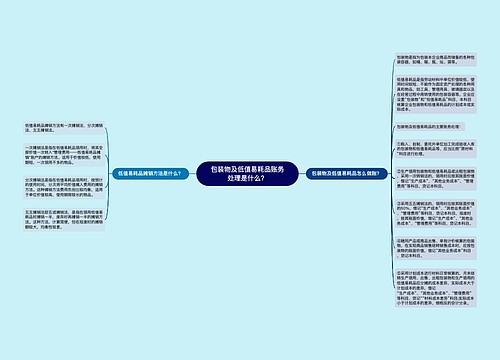 包装物及低值易耗品账务处理是什么？