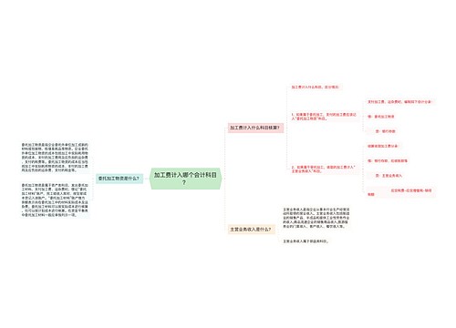 加工费计入哪个会计科目？