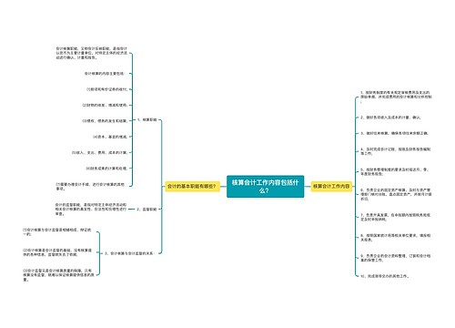 核算会计工作内容包括什么？