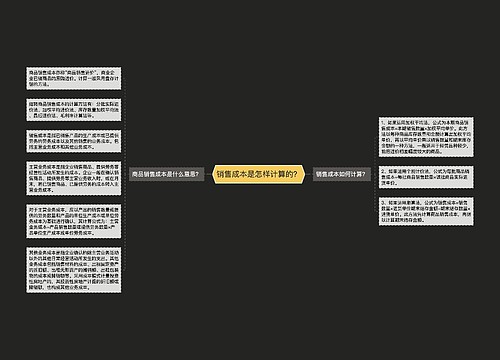 销售成本是怎样计算的？