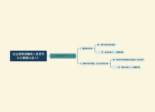 企业接受捐赠收入是否可以分期确认收入？