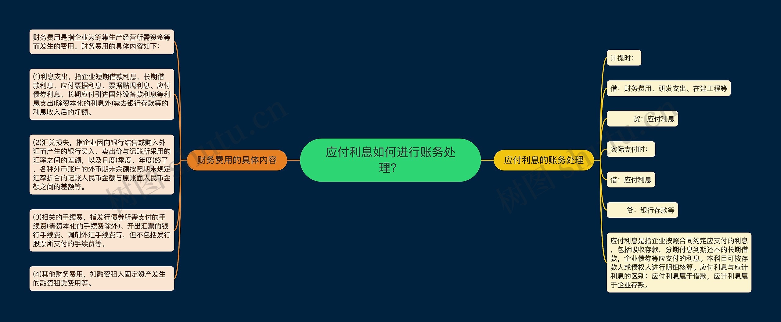 应付利息如何进行账务处理？思维导图