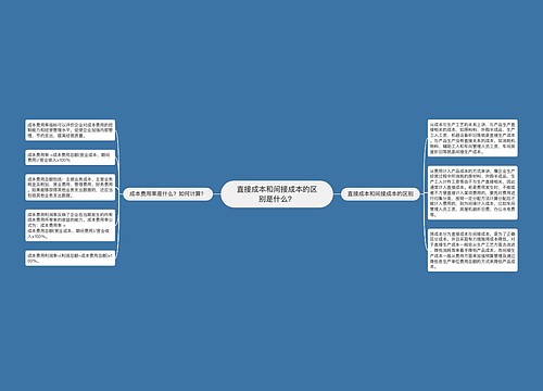 直接成本和间接成本的区别是什么？