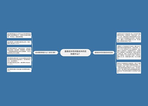 直接成本和间接成本的区别是什么？