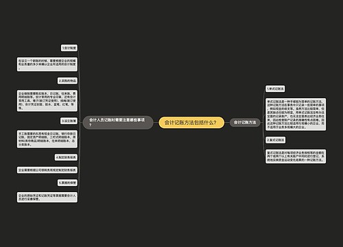 会计记账方法包括什么？