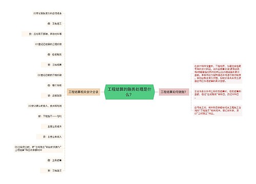 工程结算的账务处理是什么？