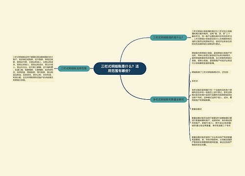 三栏式明细账是什么？适用范围有哪些？