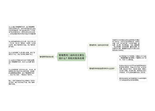 管理费用二级科目主要包括什么？附相关账务处理