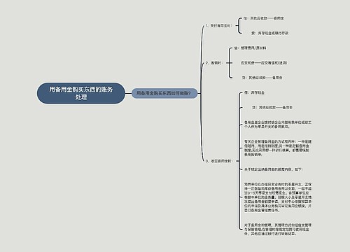 用备用金购买东西的账务处理