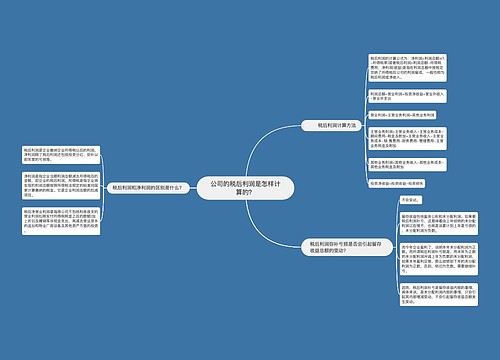 公司的税后利润是怎样计算的？