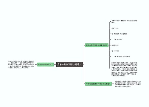 月末本年利润怎么处理？