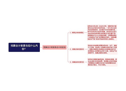 预算会计要素包括什么内容？