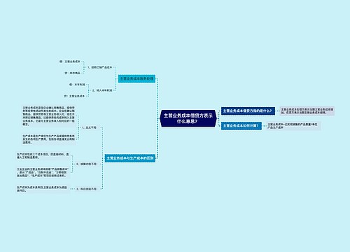 主营业务成本借贷方表示什么意思？