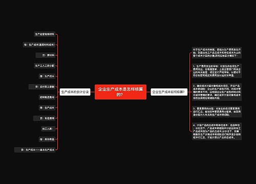 企业生产成本是怎样核算的？