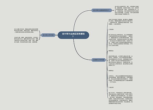 会计审计出纳区别有哪些？