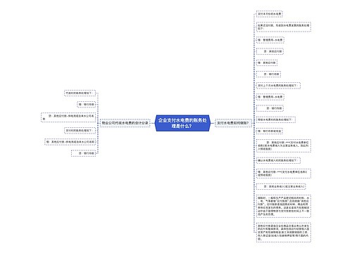 企业支付水电费的账务处理是什么？