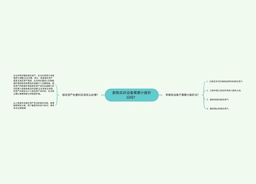 新购买的设备需要计提折旧吗？