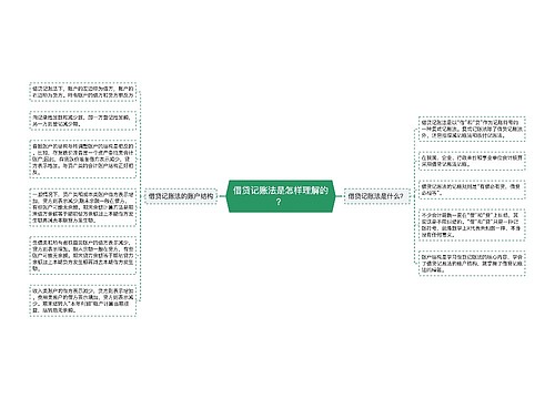 借贷记账法是怎样理解的？