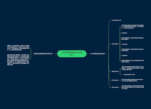 公司记账凭证是怎么分类的？
