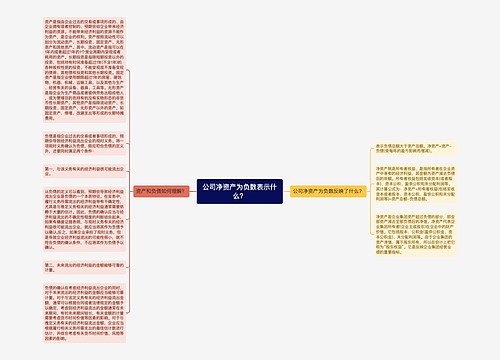 公司净资产为负数表示什么？