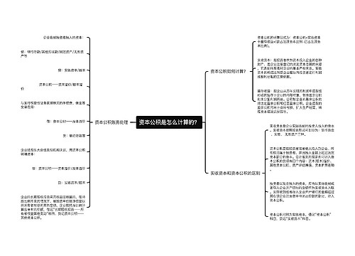 资本公积是怎么计算的？