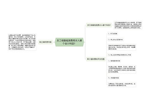 员工核酸检测费用计入哪个会计科目？