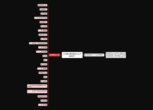 公司期间费用能否计入产品成本？