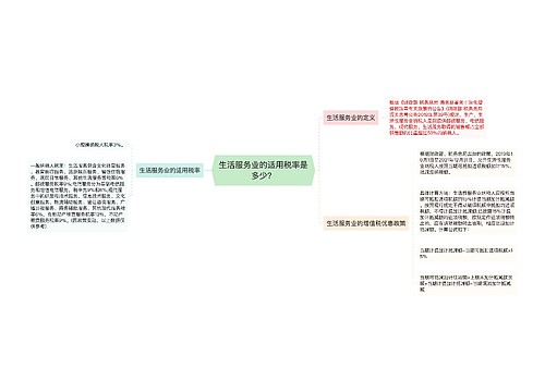 生活服务业的适用税率是多少？