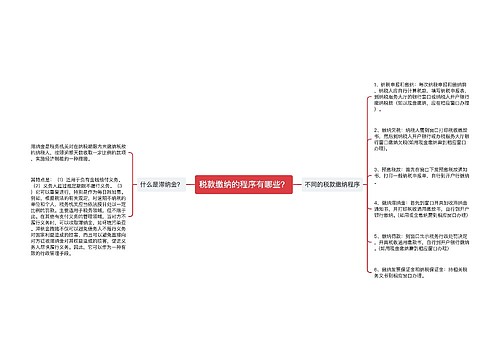 税款缴纳的程序有哪些？