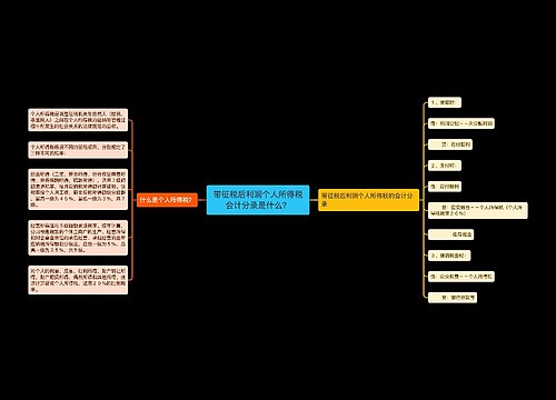 带征税后利润个人所得税会计分录是什么？思维导图