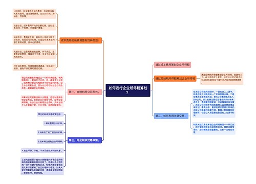 如何进行企业所得税筹划？