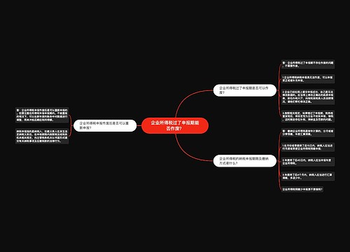 企业所得税过了申报期能否作废？