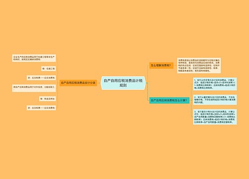 自产自用应税消费品计税规则