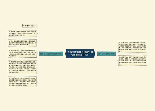 资本公积有什么用途？减少的原因是什么？