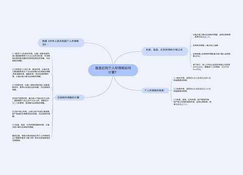 股息红利个人所得税如何计算？
