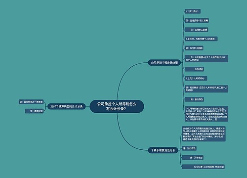 公司承担个人所得税怎么写会计分录？