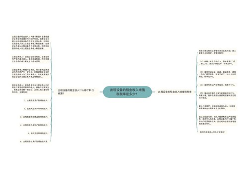 出租设备的租金收入增值税税率是多少？