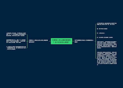 无票收入怎么缴纳增值税？会计应该怎么做账？