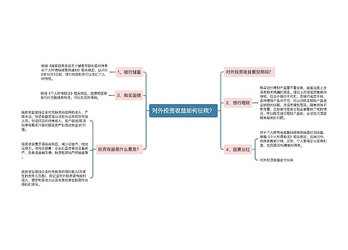 对外投资收益如何征税？