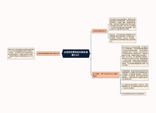 业务招待费税前扣除标准是什么？