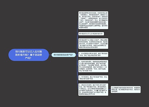 预付账款可以记入应付账款的借方吗？属于流动资产吗？