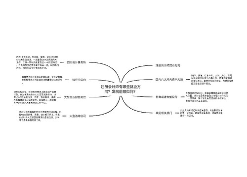 注册会计师有哪些就业方向？发展前景如何？