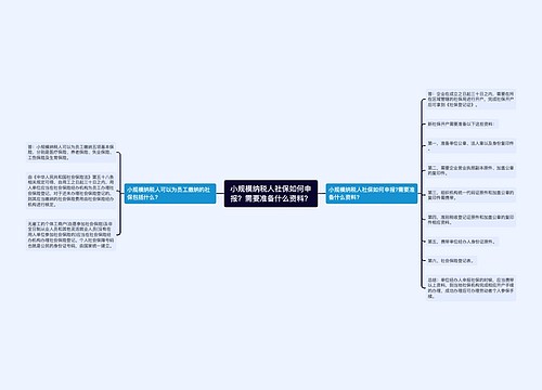 小规模纳税人社保如何申报？需要准备什么资料？