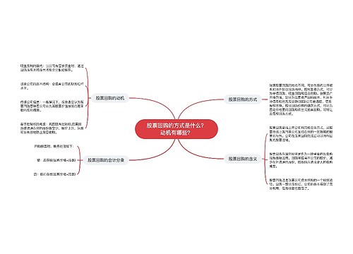 股票回购的方式是什么？动机有哪些？